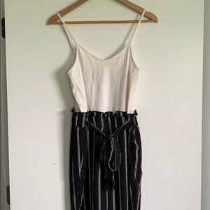 Free Press black and white wide leg jumpsuit